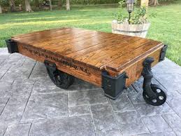 The reason for the addditional cost is to reserve the longer carts for those who truely need a longer table and because they are very hard to find since fewer were made. For Sale We Offer Completely Refinished Lineberry Factory Cart Coffee Tables These Tables Date Back Between 1900 1 Cart Coffee Table Factory Cart Coffee Table