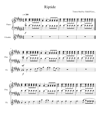 Em cadd9 glady, runnin' down to the riptide. Riptide Vance Joy Sheet Music For Piano Ukulele Mixed Duet Musescore Com