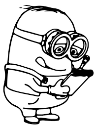 Dave Being Recorded Something Coloring For Kids Despicable Me Cartoon Coloring Pages Minion Coloring Pages Minions Coloring Pages Cartoon Drawing For Kids