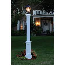 Mayne Signature Lamp Post White W Mount Walmart Com Outdoor Lamp Posts Post Lights Lamp Post Lights