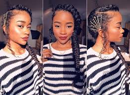 Natural Side Braid Hair Idea Natural Hair Braids Natural Hair Styles Braided Hairstyles For Black Women