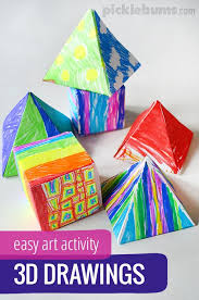 3d Drawings Art For Kids Childrens Art Projects Homeschool Art