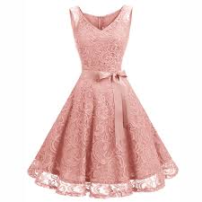 Women S V Neck Floral Lace Overlay Swing Dress Bridesmaid Prom Cocktail Dresses Party Dress Short Formal Dresses Short Lace Party Dresses