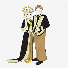 Baker cartoon character chef chef muslim cook cooking culinary cute food hijab kitchen menu restaurant uniform. Illustration Of Cute Indonesian Muslim Married Couple Wearing Black Traditional Wedding Dress From Central Java Indonesian Wedding Dress Indonesia Indonesian Traditional Wedding Dress Png Transparent Clipart Image And Psd File For Free