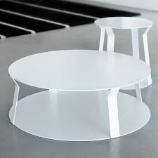 Round white tables offer the most stylish and unique addition to any space. Contemporary Coffee Table Freeline Meme Design Metal Round White