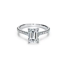 Maybe you would like to learn more about one of these? Tiffany Novo Emerald Cut Engagement Ring With A Pave Diamond Platinum Band
