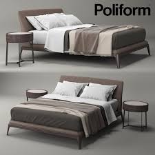 Poliform Kelly 3d Model 3d Model Bed Furniture Bedroom Headboard Bed