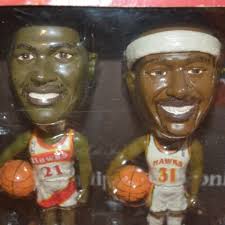 RARE COMPLETE SET ATLANTA HAWKS BOBBLEHEAD SET 2002 PISTOL PETE, WILKINS &  MORE