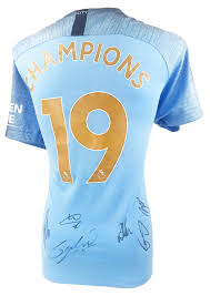 Man city black and gold kit. Manchester City Autographed Jersey Premiership Champions Shirt 2019 Firma Stella