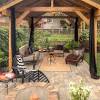 Erommy 10x12 ft canopy gazebo outdoor gazebo steel frame with vented soft top for backyard,patio,party,event beige. 1