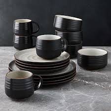 Perfectly styled for e fancy dinners. Black And White Dinnerware Crate And Barrel