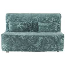 60% de réduction en ce moment ! Housse De Canape Bz En Velours Motifs Feuilles De Palmiers Elliot Maisons Du Monde