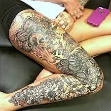 Tattoo notitle tattoo notitle tattoo notitle tattoo. Bein Tatowierung Frau Skull Ornamente Bein Tattoos Fur Frauen Bein Armel Tattoo Oberschenkel Tattoos Fur Frauen