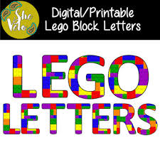 Can you build the letter? Free Digital Printable Lego Block Letters By Shevelo Tpt