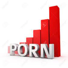 Growing Red Bar Graph Of Porn On White Stock Photo, Picture and Royalty  Free Image. Image 50373688.