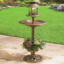 Bird Bath Feeder With Solar Light And Planter Robot Check Solar Bird Bath Bird Bath Bird Bath Garden