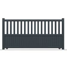 Portail Coulissant Aluminium Zorn Gris Anthracite Primo L 350 X H 140 Cm Portail Coulissant Portail Portail Bois