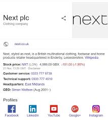 On 6th july 2021, next 15 held a virtual capital markets day for analysts and investors which discussed the group's new segments and how we are driving execution of the group's growth consultancy strategy. Next Uk Customer Service Contact Number 0333 777 8000