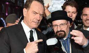 Walter White Impersonator Stops Breaking Bad S Bryan Cranston On Red Carpet Daily Mail Online