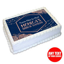 Navy and rose gold wedding. Navy Rose Gold Bridal Shower Personalizable Edible Icing Party Supplies Canada Open A Party