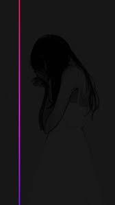 Restaurant, dark, anime girls, alone, rain, window. Gradient Minimalism Dark Anime Girls Monochrome Hd Mobile Wallpaper Peakpx