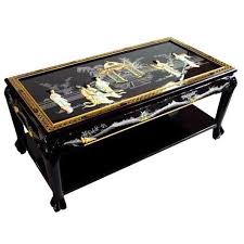 High Gloss Lacquer Oriental Coffee Table With Mother Of Pearl Asian Coffee Table Oriental Furniture Asian Style Coffee Table