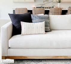 Kitchen utensils wooden settee loveseat. Jake Wood Base Fabric Sofa Pottery Barn