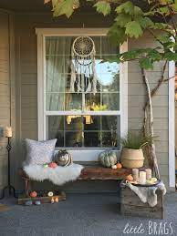 Toss a cozy blanket on it with an inviting pillow. Little Brags A Natural Scandi Boho Style Fall Front Porch