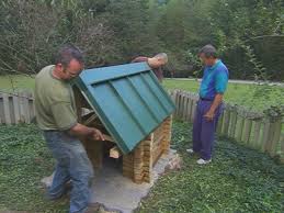 Step by step and video instructions on how to build a diy dog house with deck and canopy. How To Build A Log Cabin Doghouse How Tos Diy