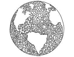 You might find that your kids love coloring so much that they use every surface to practice; Earth Day Globe World Zentangle Coloring Page By Pamela Kennedy Tpt