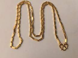 Thai Baht Gold Necklace In 2021 Gold Chain Design Gold Gold Necklace
