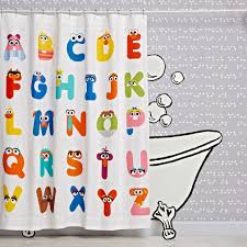 Shop Sesame Street Abc Shower Curtain With Our Abc Sesame Street Shower Curtain Little Ones Can Learn The Al Kid Bathroom Decor Kids Bathroom Shower Curtain