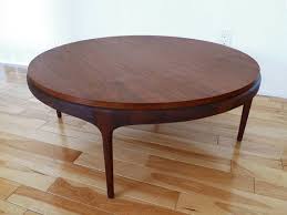 Reserved For Kate Mid Century Round Walnut Coffee Table Etsy Round Walnut Coffee Table Walnut Table Round Coffee Table Modern