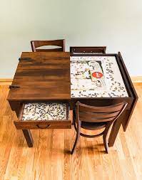 See more ideas about puzzle table, puzzle, jigsaw puzzle table. Pub Height Jigsaw Puzzle Table Designed Decor Puzzle Table Jigsaw Puzzle Table Decor