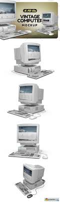 Vintage Computer Mock Up Mockup Mocking Vintage