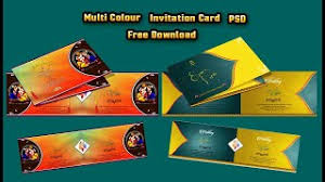 You can use as wedding invitation card, birthday invitation card or any anniversary invitation card design. Multi Colour Wedding Invitation Card Psd Free Download Che Gold Digital Youtube