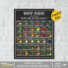 printable how big is baby chalkboard baby growth chart baby size week by week baby comparison to fruits 1 baby size sign pregnancy sign