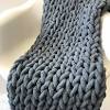 The chunky knit blanket pattern is extremely easy to pick up. 1
