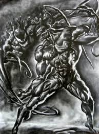 Download or print this amazing coloring page: Venom Vs Carnage Drawing By Adrian Villegas