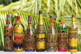 Crafting At Home 9 Gorgeous Bottle Painting Projects To Try gorgeous bottle painting projects