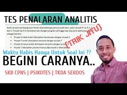 We did not find results for: Cara Praktis Mengerjakan Soal Penalaran Analitis Psikotes Skb Cpns Tkda Serdos Youtube