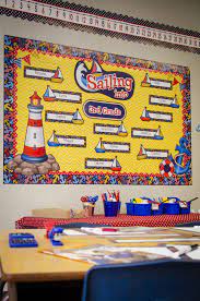 Sailing Into Bulletin Board Set And Anchor Border Trim Are A Match Made In Heaven Nautical Classroom Theme Nautical Classroom Sailing Classroom Theme