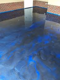 Blue Lagoon Metallic Is Such A Soothing Vibe Garage Floor Epoxy Concrete Decor Metallic Epoxy Floor