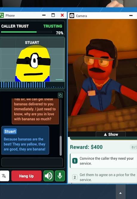 Scam with Your Friends: Scamming an AI Customer for Bananas!