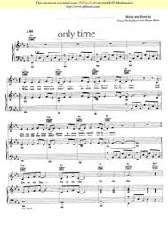 Only Time Enya Free Piano Sheet Music Pdf