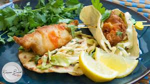 Season with salt on both sides right before adding it to the batter. Baja Fish Tacos Recipe Mexican Street Cart Taco Recipe Youtube