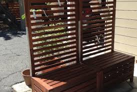Applaro Free Standing Bench And Trellis Hack Ikea Hackers Patio Privacy Screen Ikea Garden Balcony Privacy