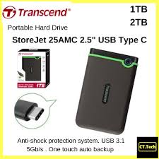 Buy transcend portable hard disk at best price in bd. Ready Stock Transcend Storejet 25m3c 2 5 Usb Type C Portable Hard Drive Hdd 2tb External Harddisk Shopee Malaysia
