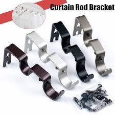 If you are hanging sheer curtains under your drapers or layering your window curtains, you will want to look into a double rod to allow space between the layers while using only one bracket. Window Dressing Hardware Iron Heavy Double Window Curtain Rod Pole Holder Drapery Brackets Hooks Screws Fittings Window Dressing Hardware Aliexpress