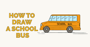 How To Draw A School Bus Easy Step By Step Drawing Tutorial School Bus Drawing School Bus Drawing Tutorial Easy